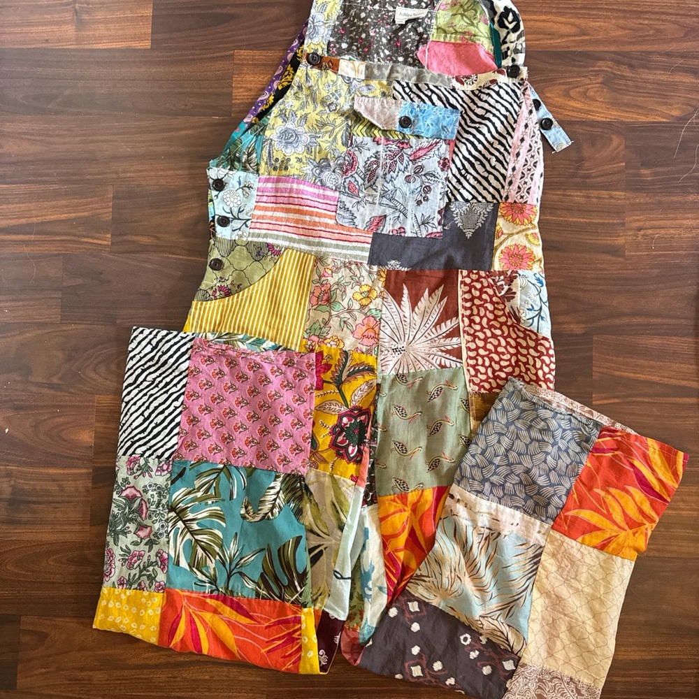 Source Unknown Multicolor Patchwork Jumpsuit - image 1
